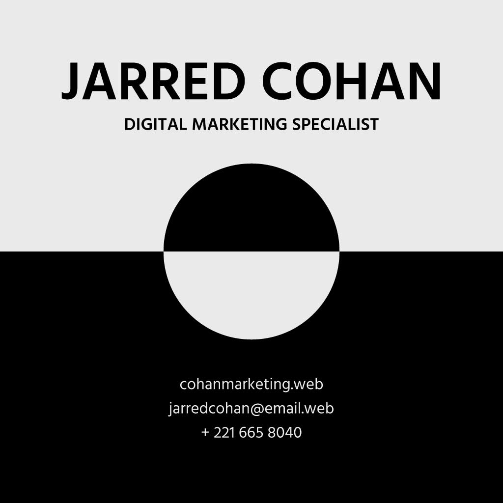 Stylish Black and White Business Card Template