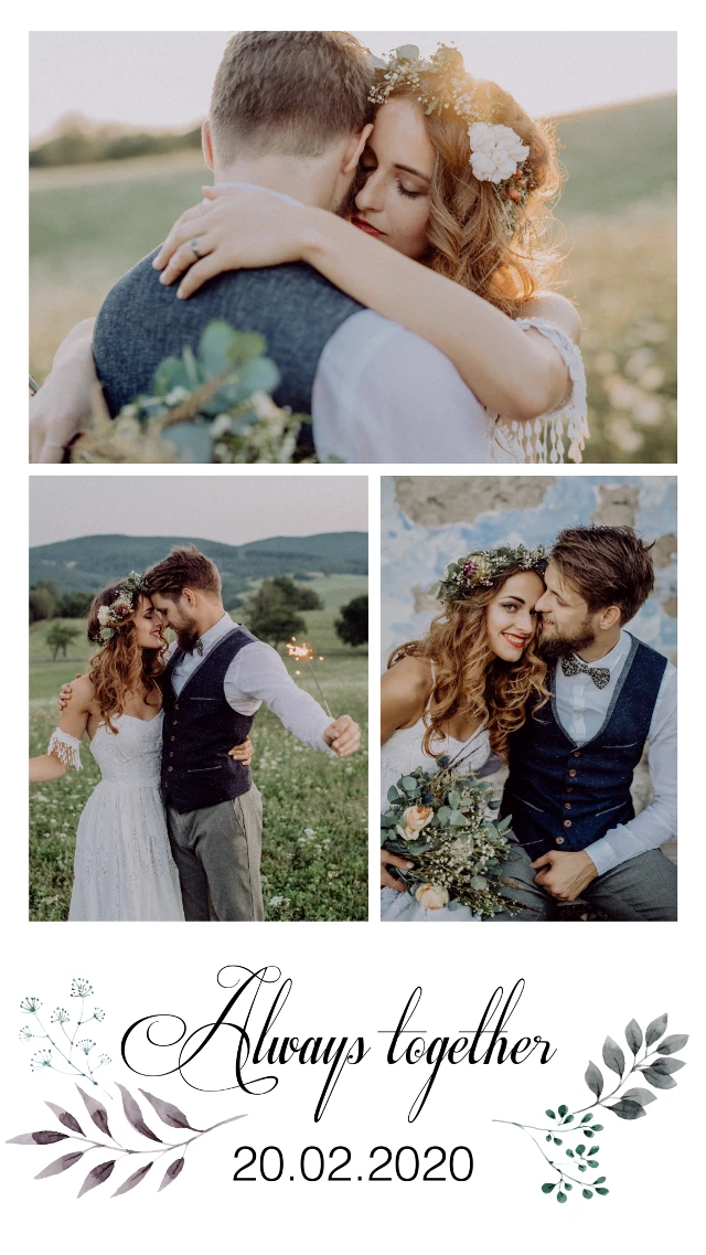 Elegant Wedding Memories Photo Poster Design