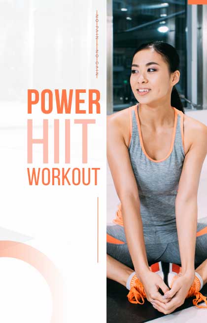 Energizing Peachy Fitness Poster Design