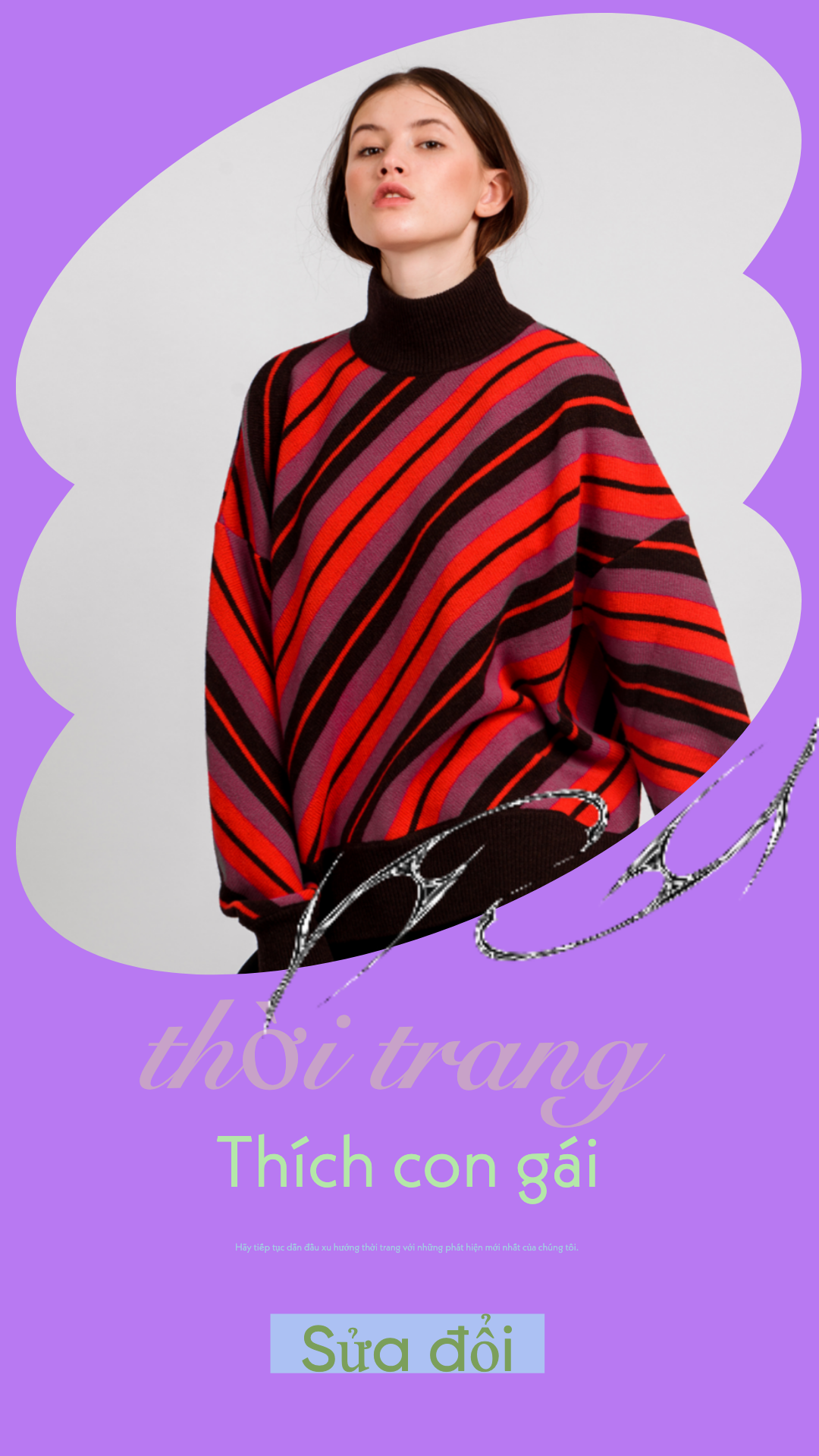 Red and Black Bold Stripe Fashion Ad