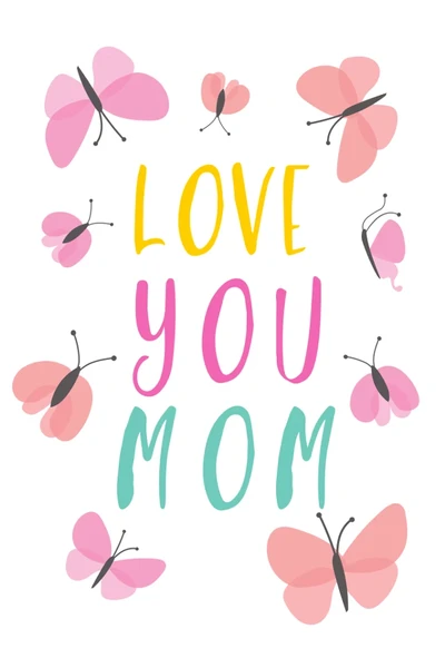 Template Cheerful Pink Blue Mother's Day Poster