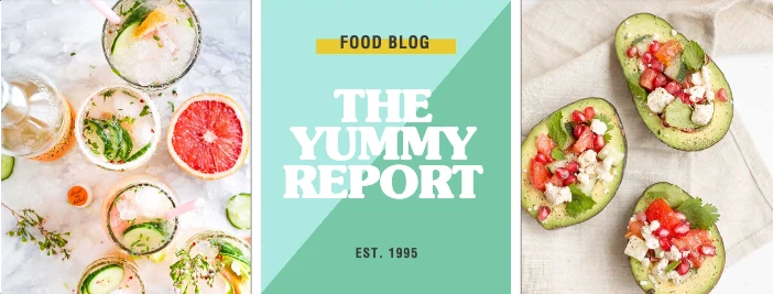 Template Bright Citrus Flavors Food Blog Post