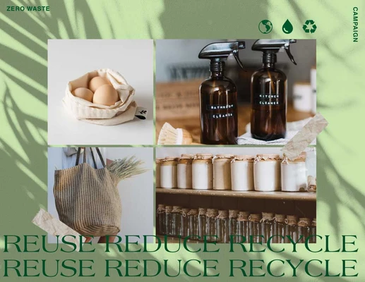 Template Eco-Friendly Green Campaign Poster Design