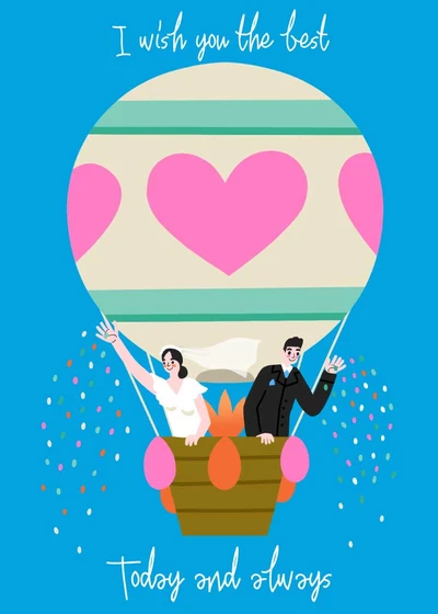 Template Sky Blue Wedding Celebration Post Template