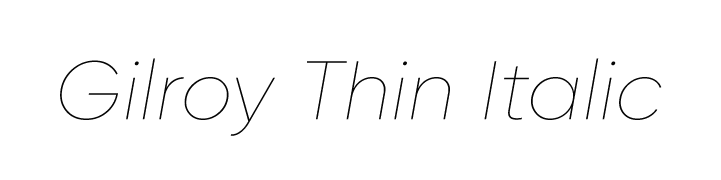 Gilroy-ThinItalic