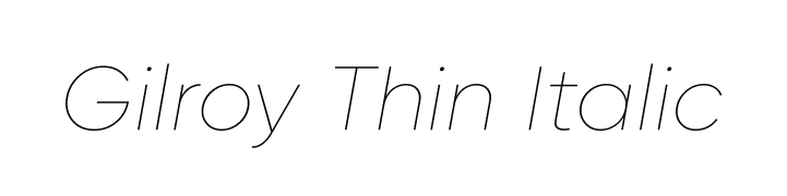 Gilroy-ThinItalic