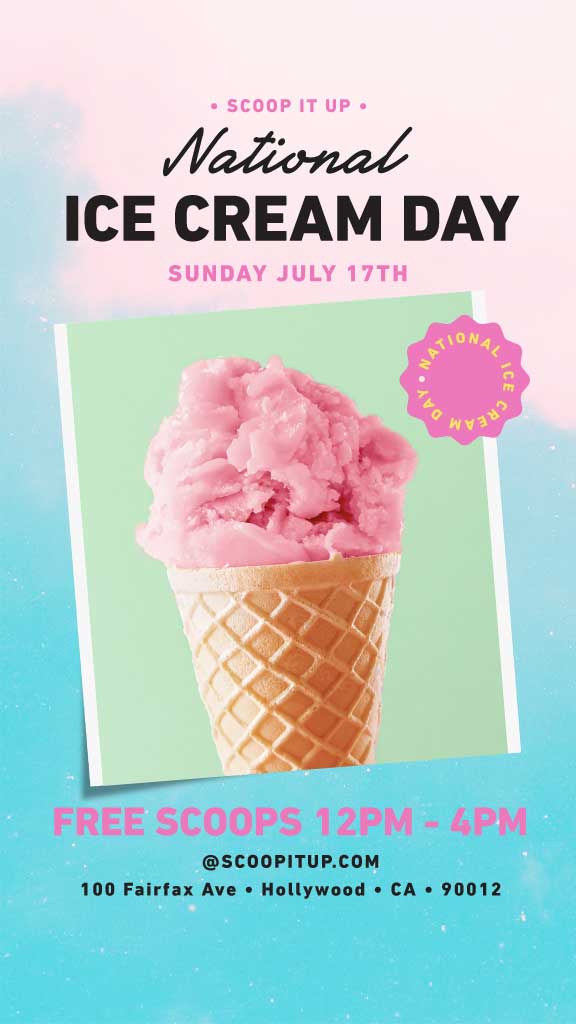 Cool Mint Ice Cream Day Poster Design