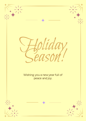 Elegant Gold White Holiday Greetings Poster