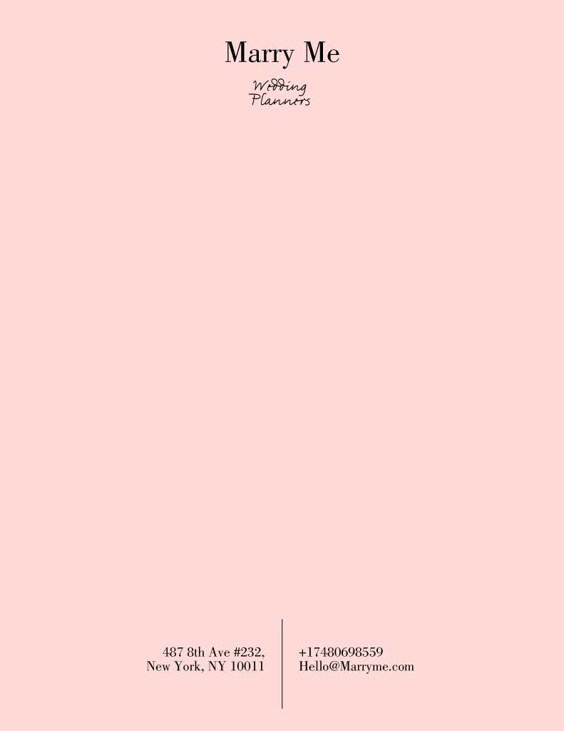 Template Elegant Blush Wedding Planner Ad Design