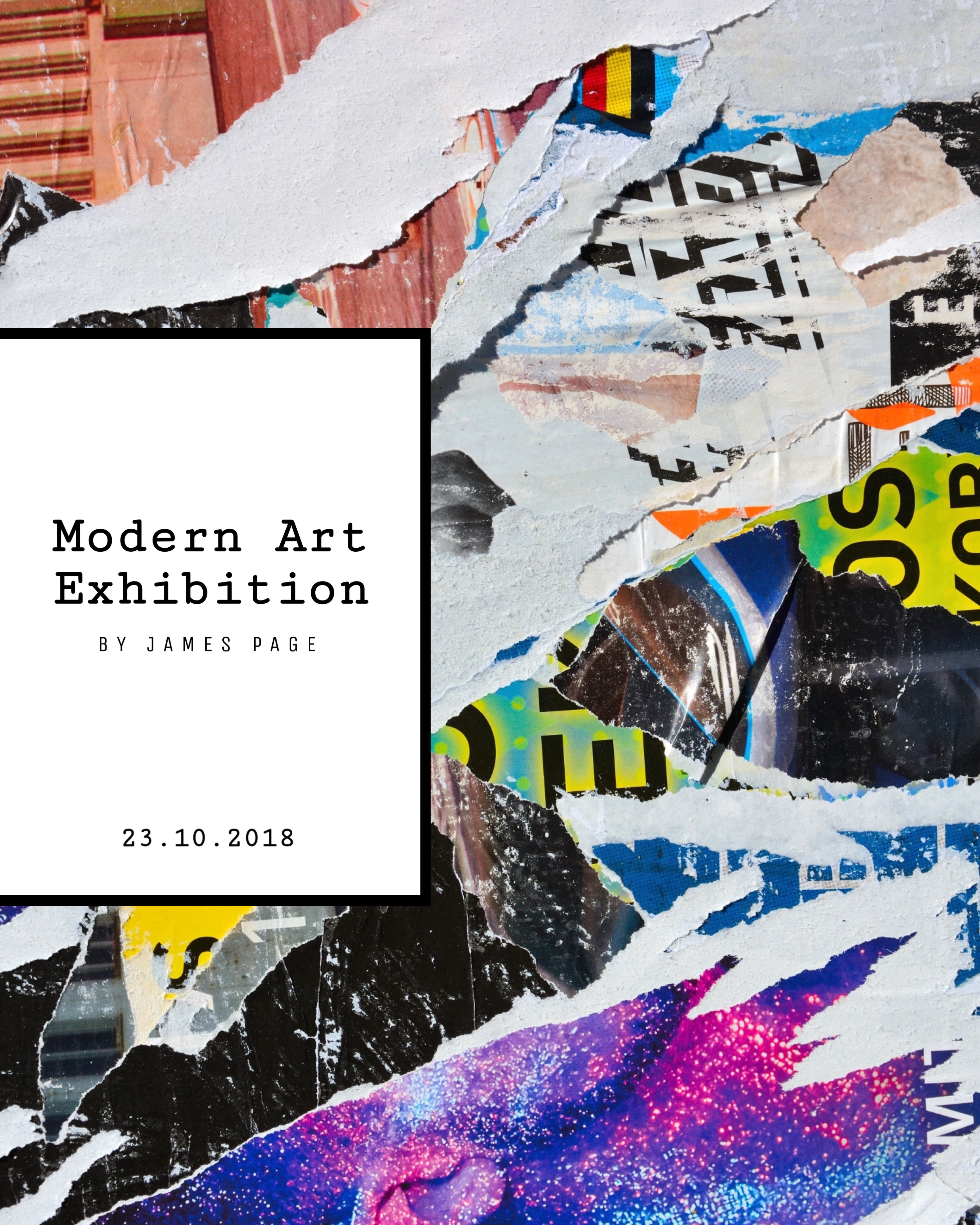 Bold Contemporary Art Exhibition Poster Design