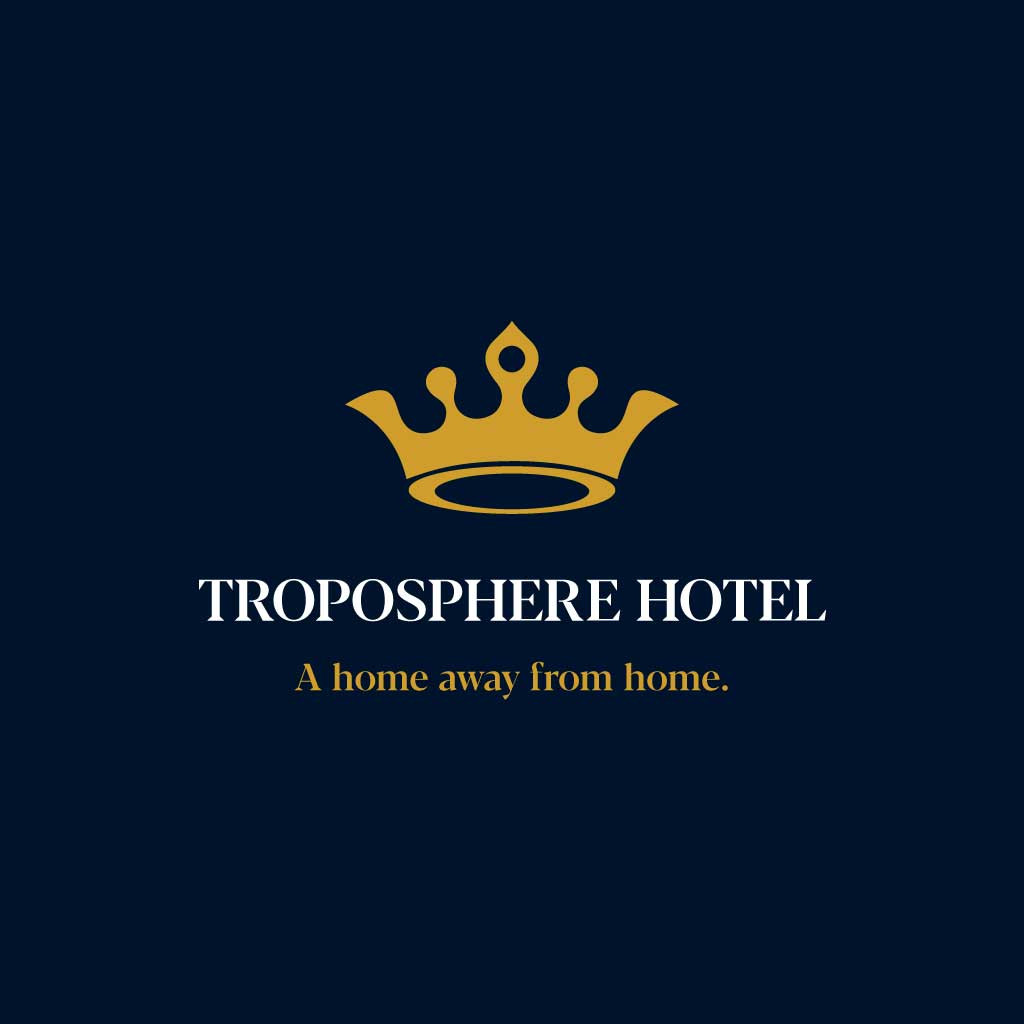 Elegant Navy and Gold Hotel Ad Template