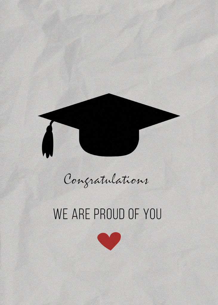 Elegant Graduation Celebration Black White Poster