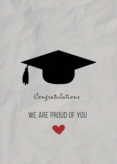 Template Elegant Graduation Celebration Black White Poster