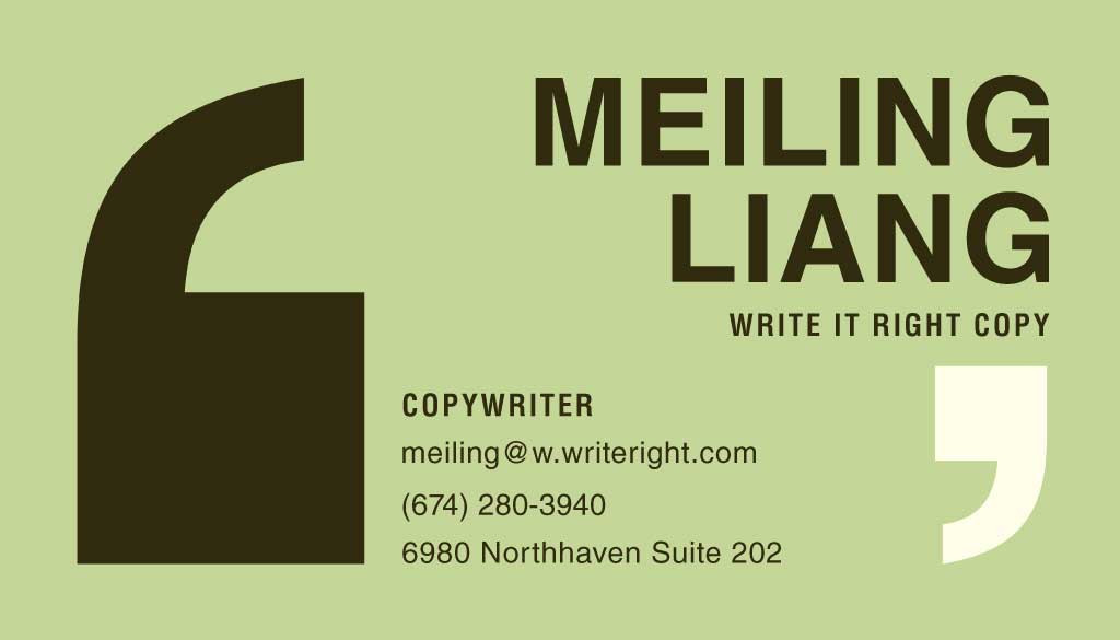 Template Olive Green Modern Business Card Design Template