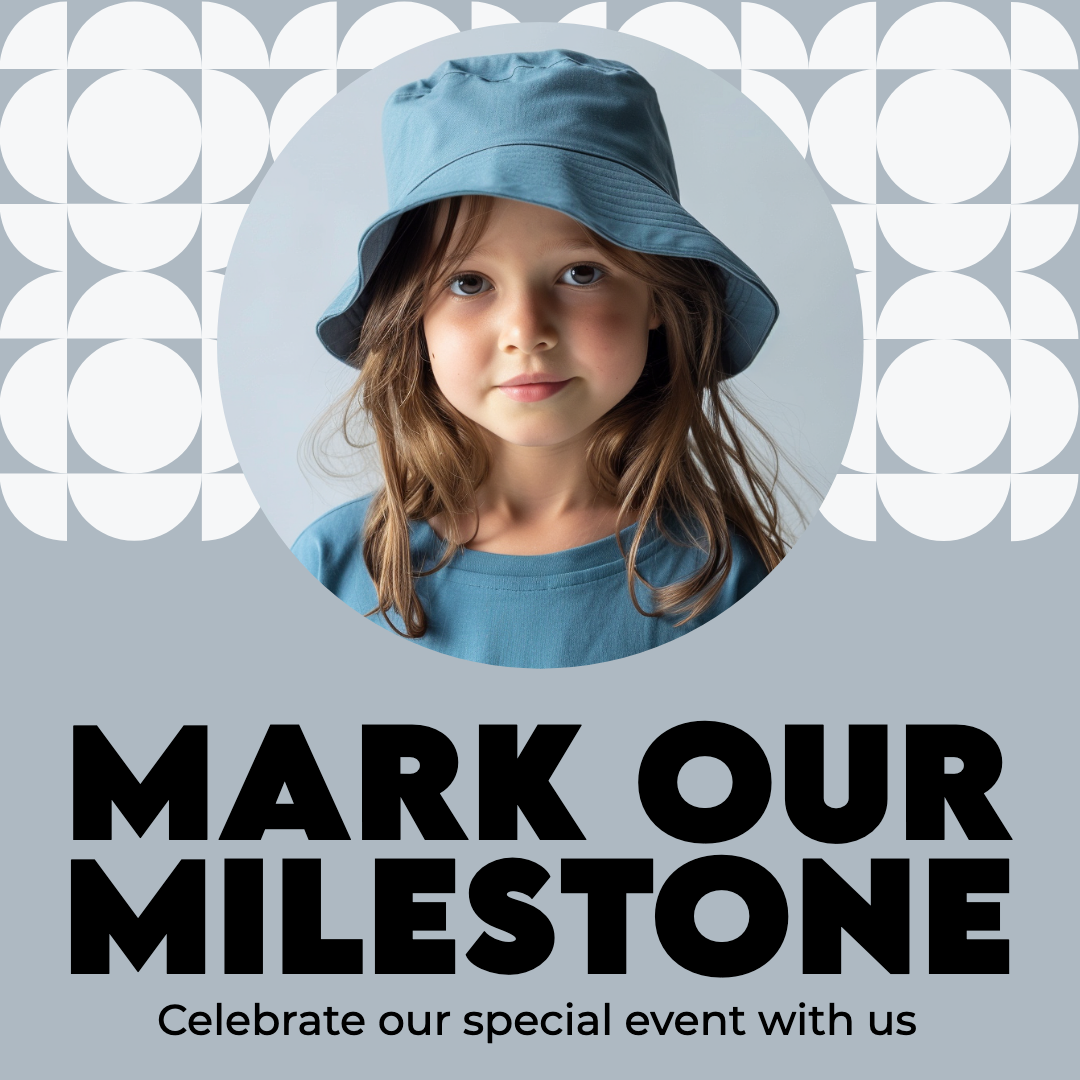 Template Celebrate Milestone Instagram-Square Post in Blue