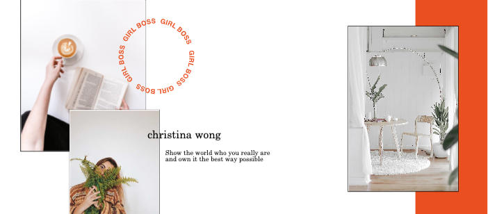 Modern Chic Orange Personal Branding Post