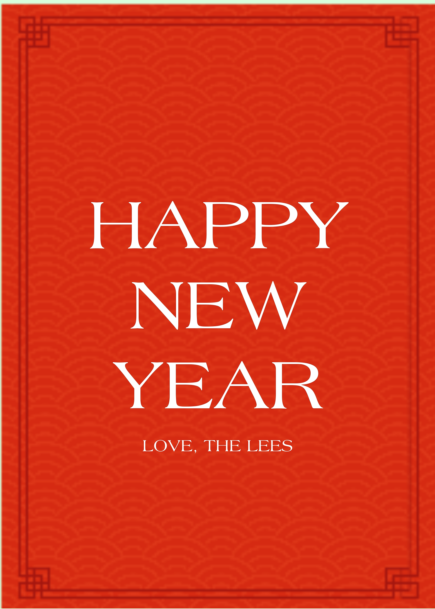 Warm Crimson New Year Greeting Poster