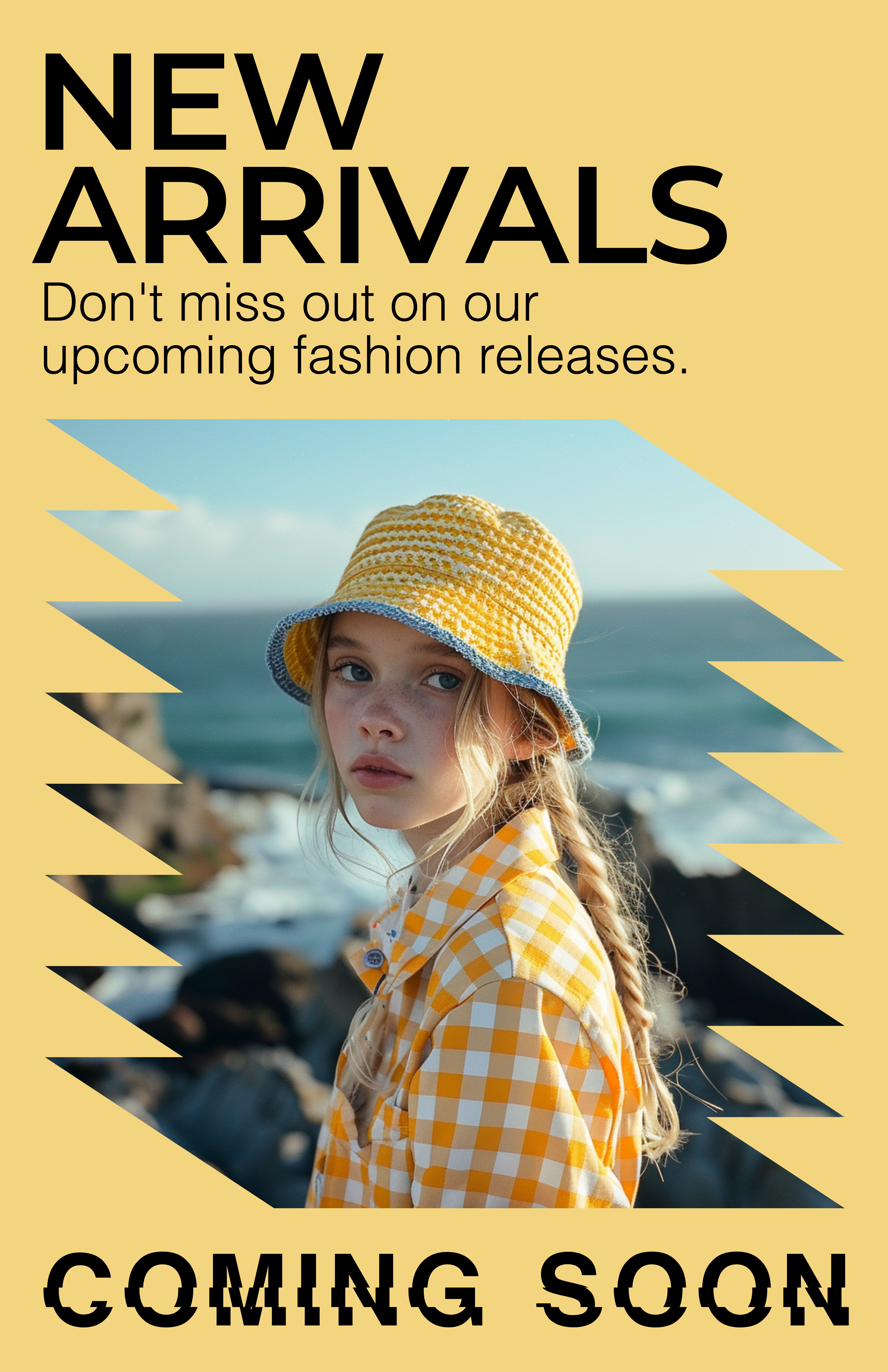 Template Chic Fashion New Arrivals Poster Yellow