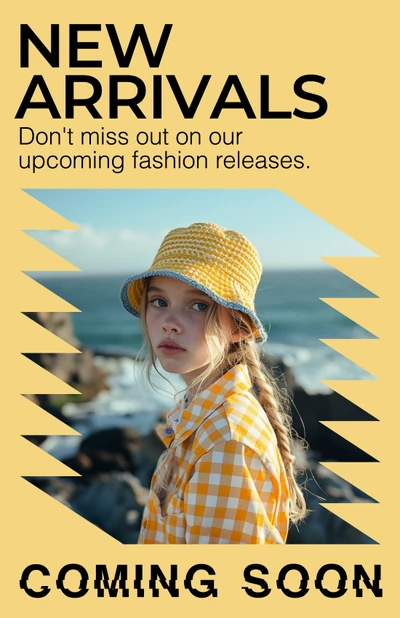 Template Chic Fashion New Arrivals Poster Yellow