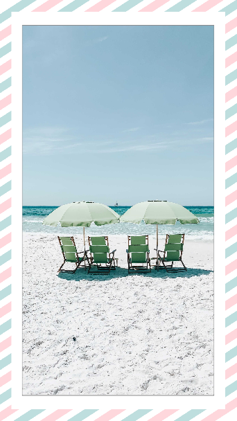 Summer Beach Day Poster with Refreshing Colors