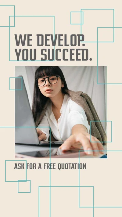 Template Modern Beige Business Services Advertisement