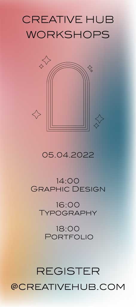 Template Elegant Workshop Schedule Poster in Pink and Blue