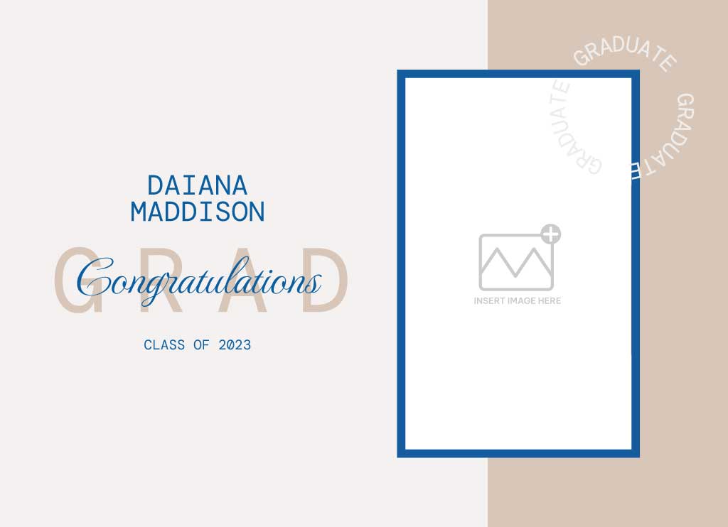 Elegant Blue and Beige Graduation Post Template