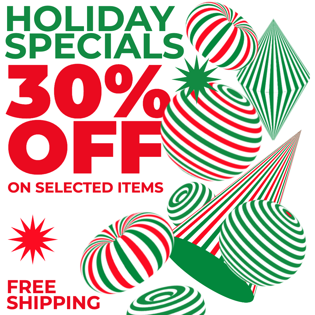 Cheerful Holiday Sale Red Green Ad