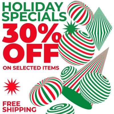 Cheerful Holiday Sale Red Green Ad