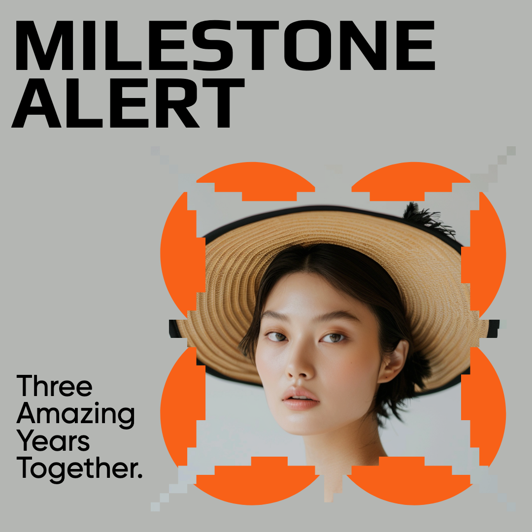 Orange Milestone Alert Instagram Post Template