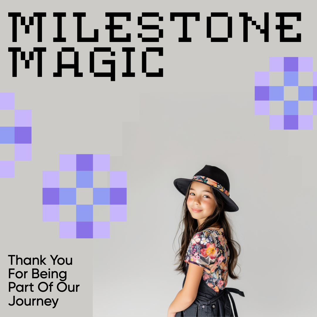 Celebrating Milestones Instagram Square Post in Purple