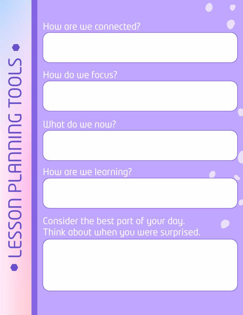 Template Lavender Lesson Plan Poster Template