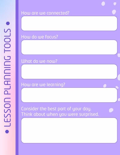 Template Lavender Lesson Plan Poster Template