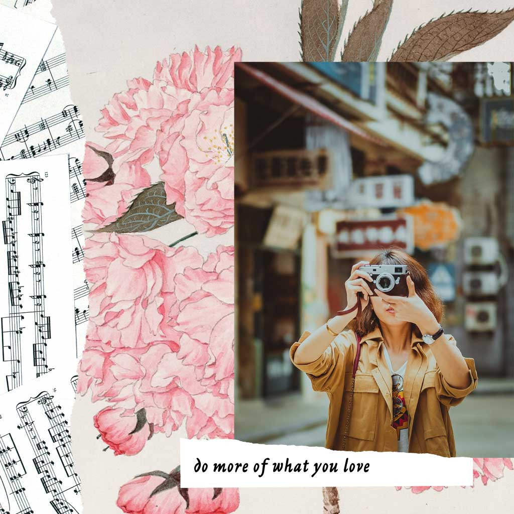 Template Inspiring Pink Floral Motivational Poster Design