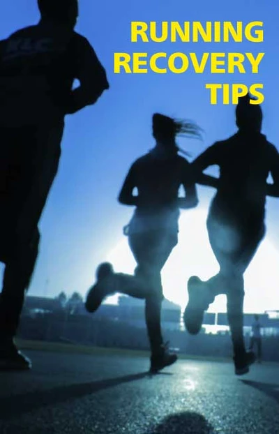 Template Blue Sunset Jogging Recovery Tips Poster