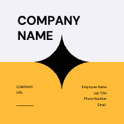 Elegant Black and Yellow Business Card Design