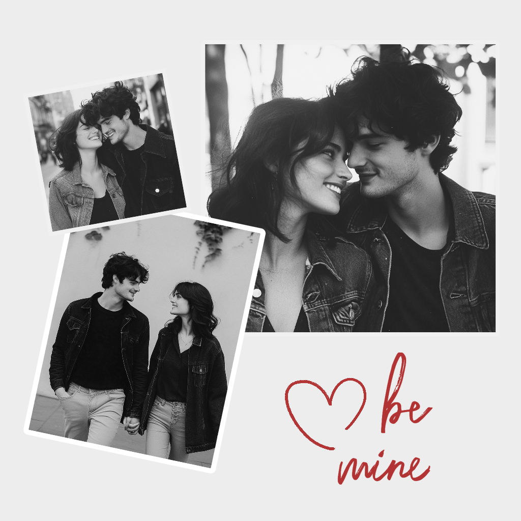 Template Romantic Instagram-Square Post with Red Accents