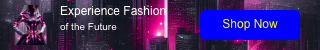 Futuristic Fashion Sale Ad in Magenta and Blue