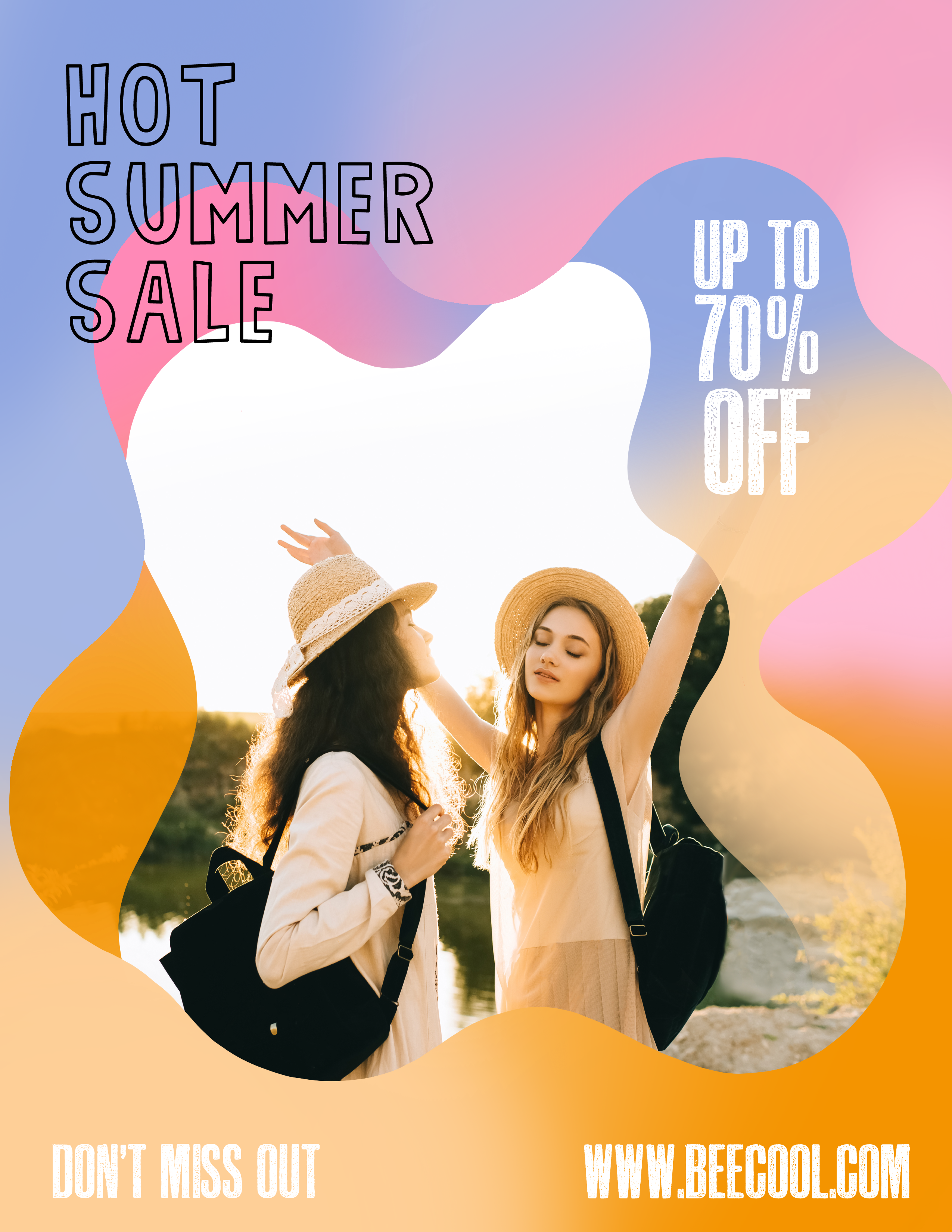 Sizzling Summer Sale Vibrant Ad Poster