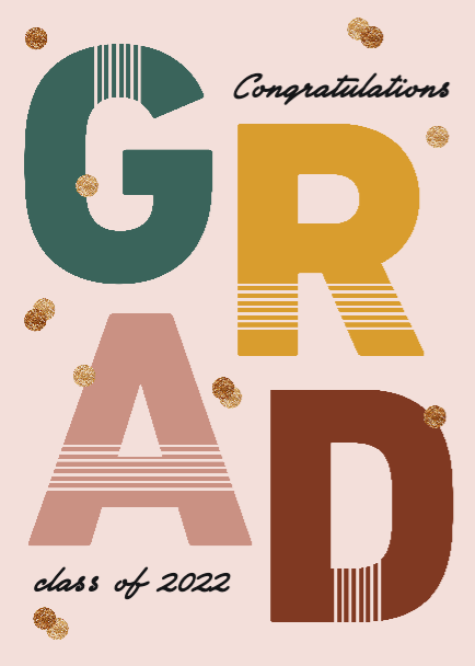 Chic Graduation Poster in Earth Tones