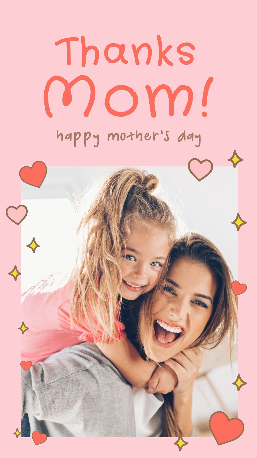 Cheerful Mother's Day Pink Social Post