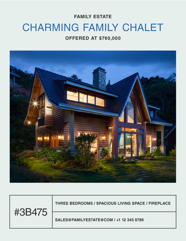 Template Elegant Twilight Real Estate Poster Design