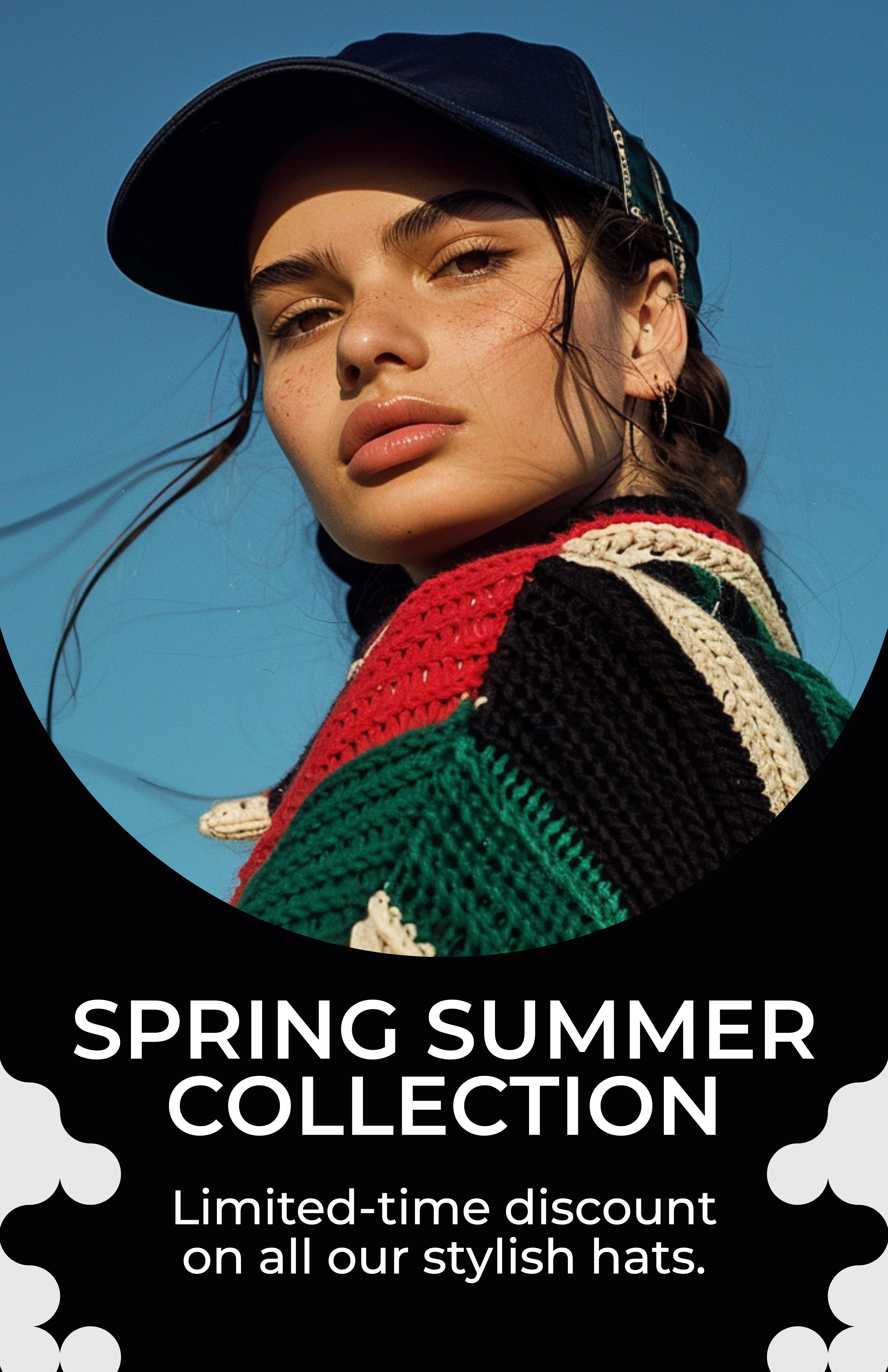 Template Stylish Spring Summer Collection Poster Blue