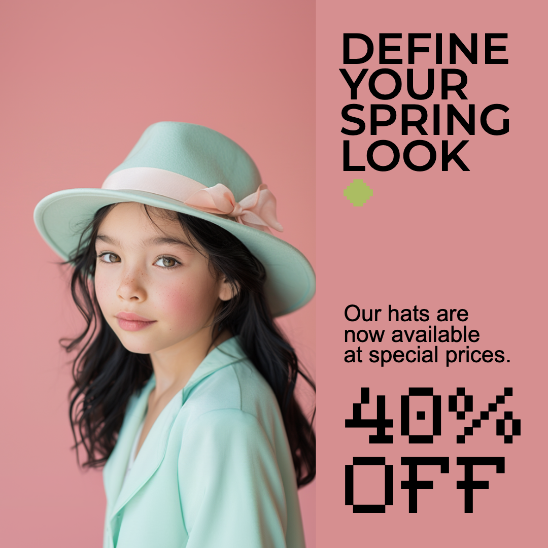 Template Chic Spring Instagram Square in Pink and Mint