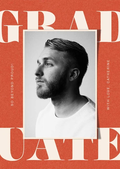 Template Modern Red Graduation Celebration Poster Design