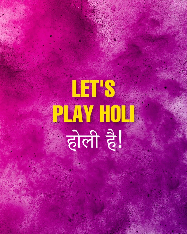 Vibrant Pink Holi Celebration Poster Template