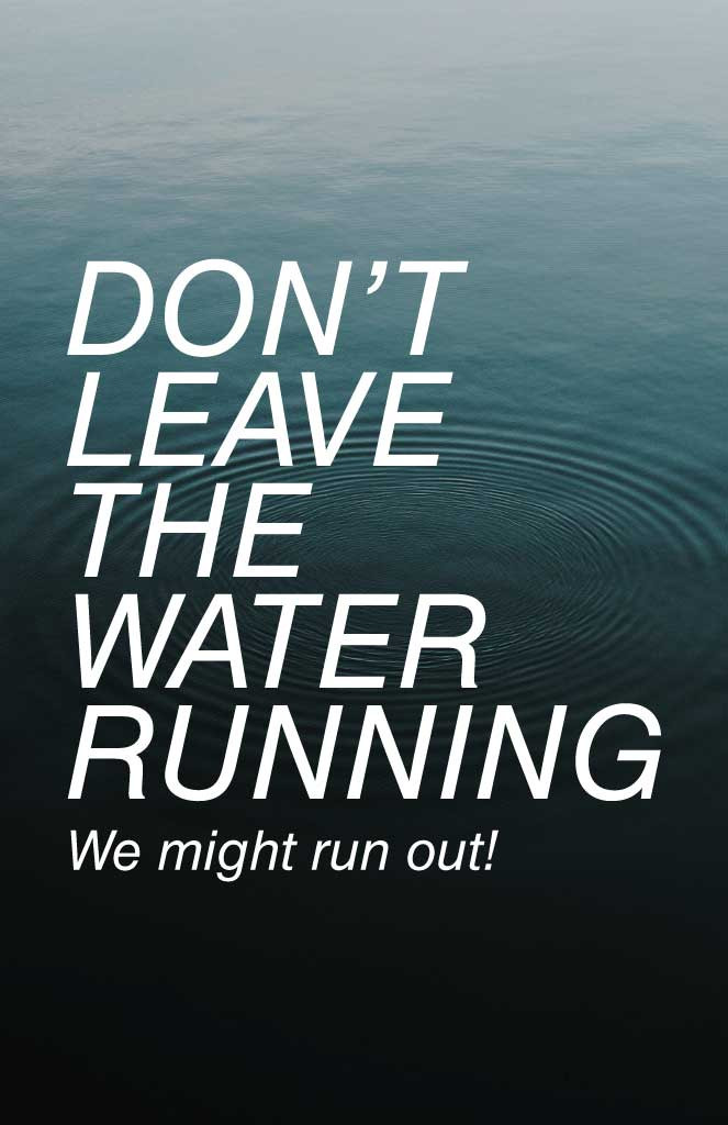 Template Blue Water Conservation Awareness Poster