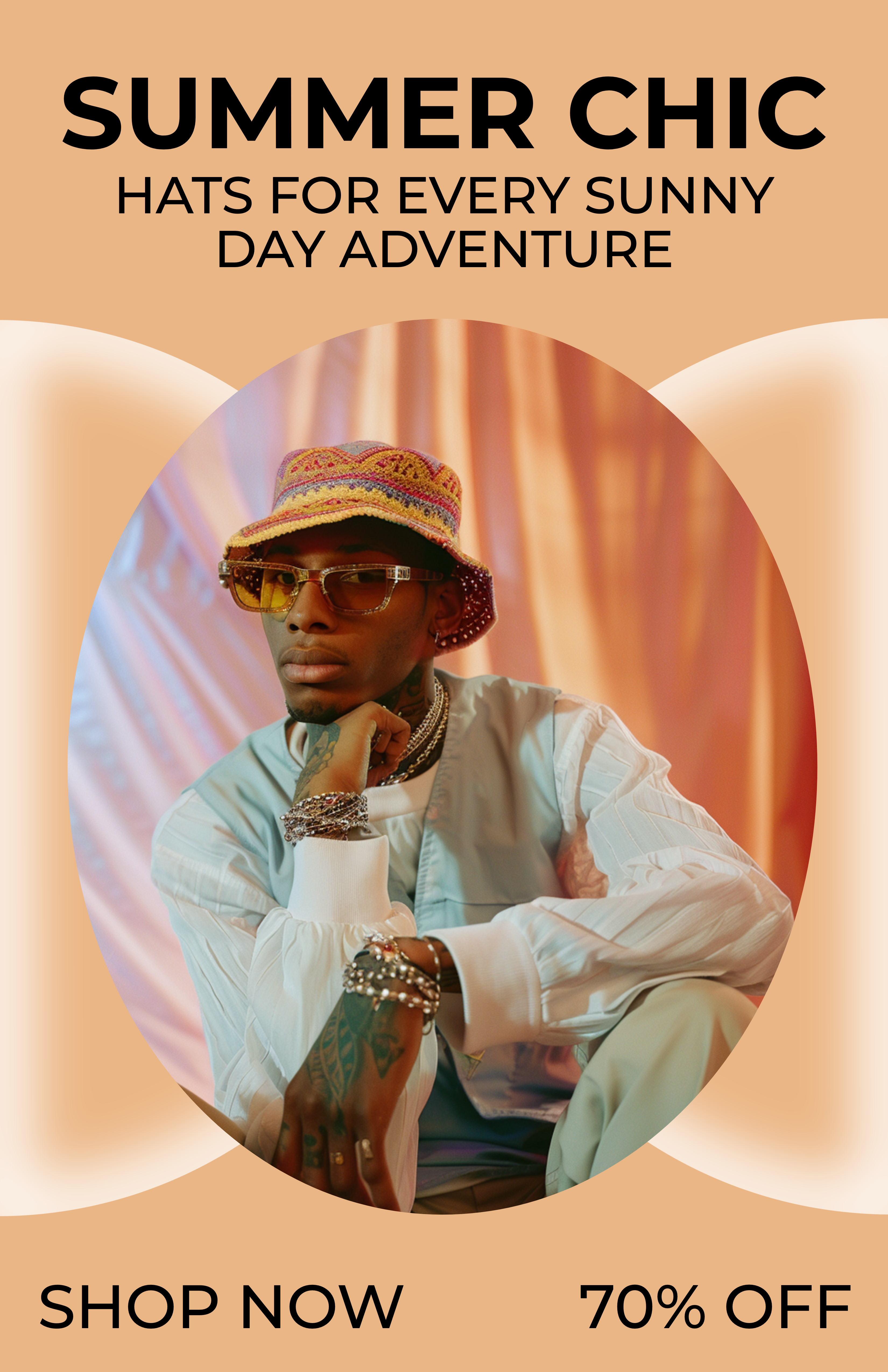 Template Summer Chic Poster in Warm Tones