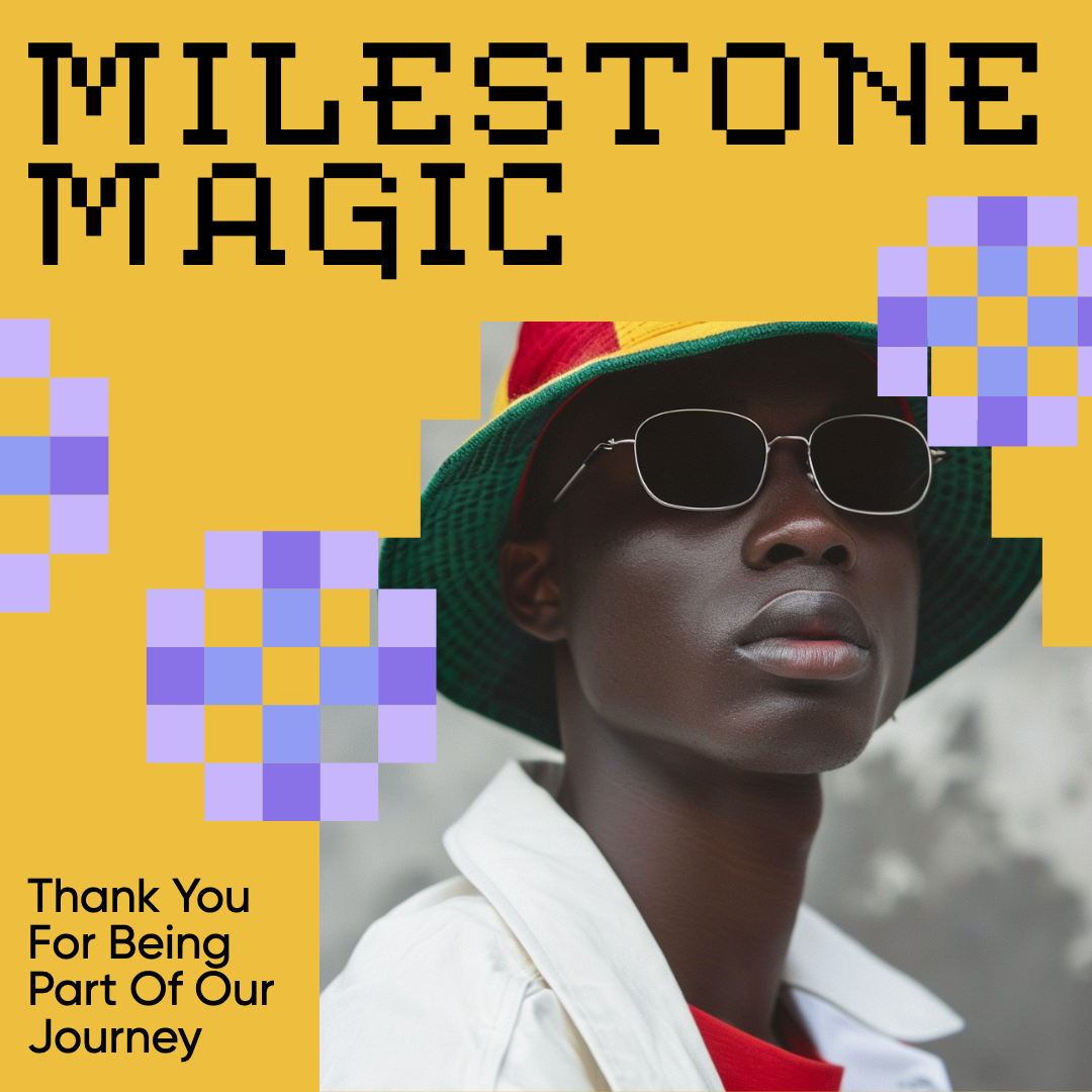 Milestone Magic Yellow Instagram Post Template