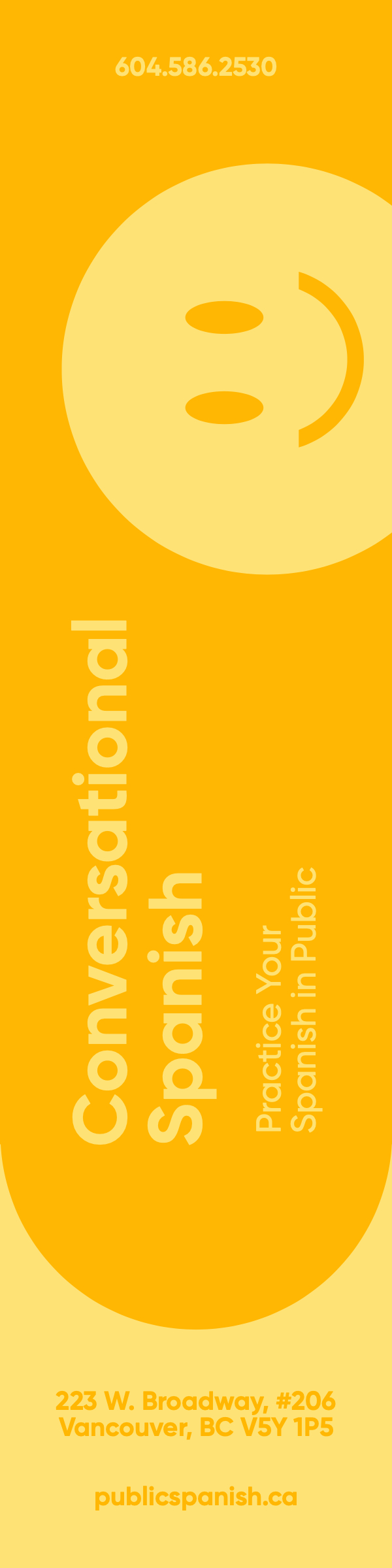 Sunny Yellow Conversational Spanish Poster Design